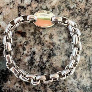 CHANEL 925 Silver Chain Bracelet